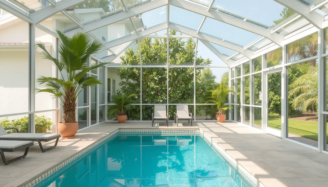 piscine dans veranda
